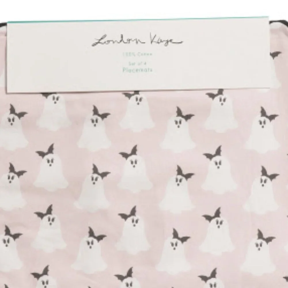 LONDON KAYE Set Of 4 Pretty Ghost Placemats